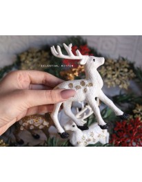 Glittery Christmas Reindeer Decoration Set